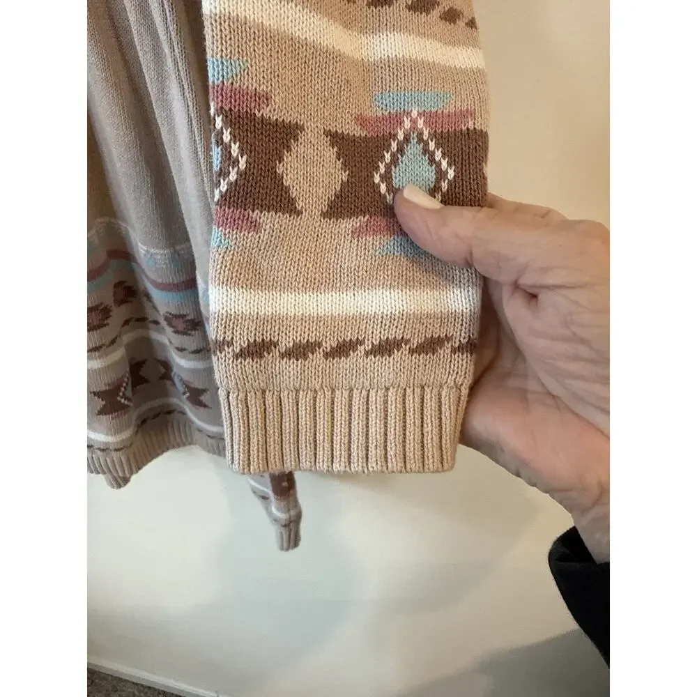 Gymboree Intarsia Horse Fairisle Sweater Dress Little Rocky Mountain Tan Size 8
